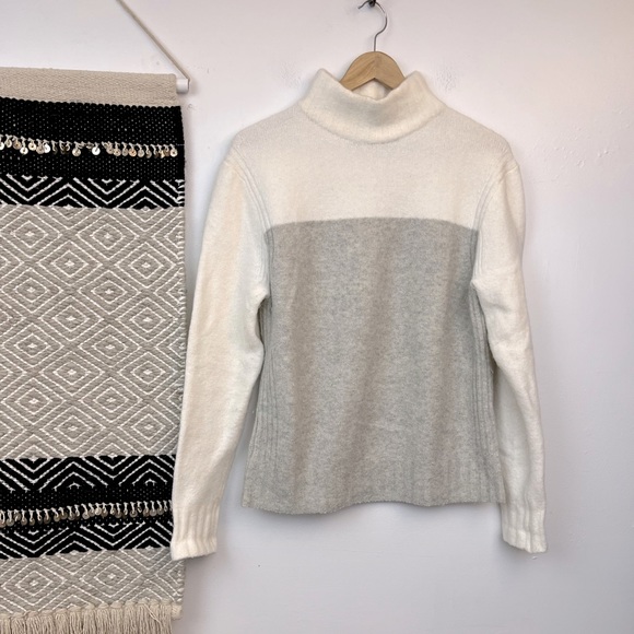 J. Crew Sweaters - J.Crew color block wool alpaca blend ultra soft mock neck sweater